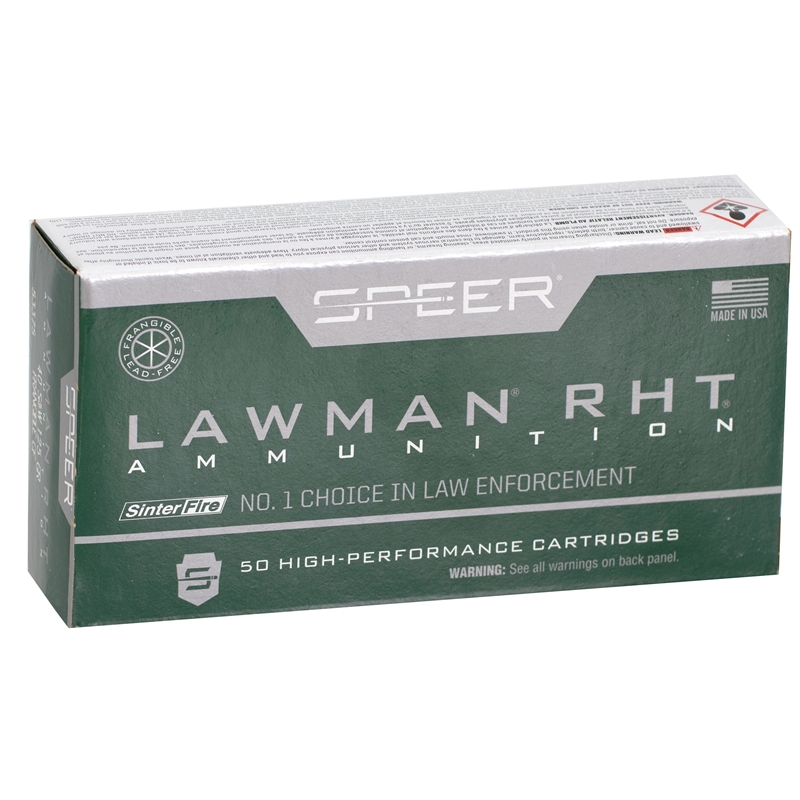 Speer Lawman RHT 40 S&W Ammo 125 Grain Frangible Total Metal Jacket Ammo - 53375 Box Of 50 53375 Box Of 50 Ammo