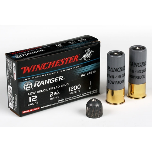 Winchester Ranger 12 Gauge Ammo 2 3/4 1oz Low Recoil Rifled Slugs Box Of 5 chester Ranger 12 Gauge 2 3/4 1oz Low Recoil Rifled Slugs Box Of 5 Ammo