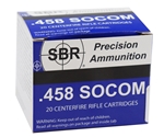 SBR Precision 458 SOCOM Ammo 255 Grain Solid Copper