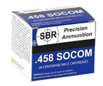 SBR Precision 458 SOCOM Ammo 300 Grain Solid Copper